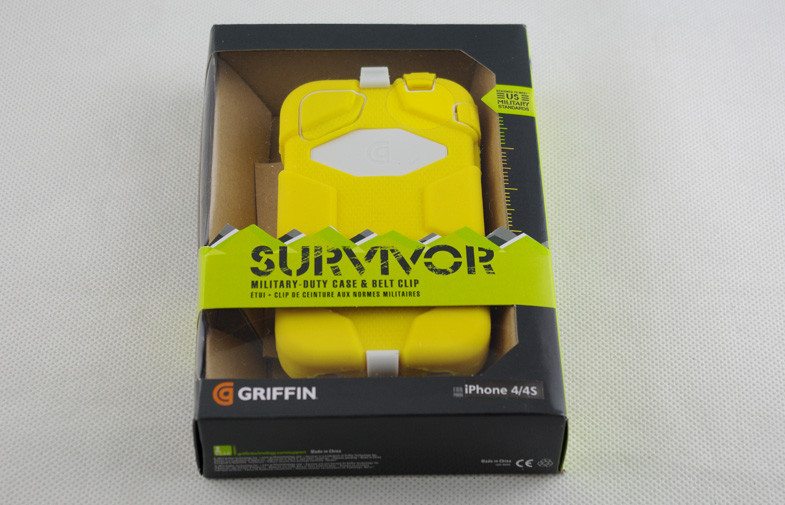 Yellow / Red Survivor Cell Phone Cases Protective Silicone For Iphone 4s