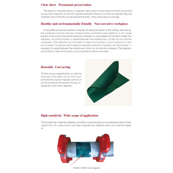 Magnetic Field Viewer Film Electromagnetic Yoke Particle Flaw Detector Stable Performance