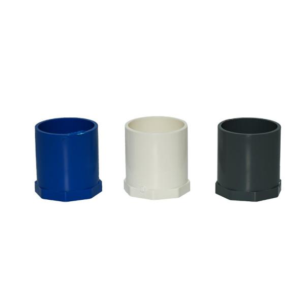 Femme fils de boushing droit connecteur de tuyau en PVC adaptateur de tuyaux en plastique