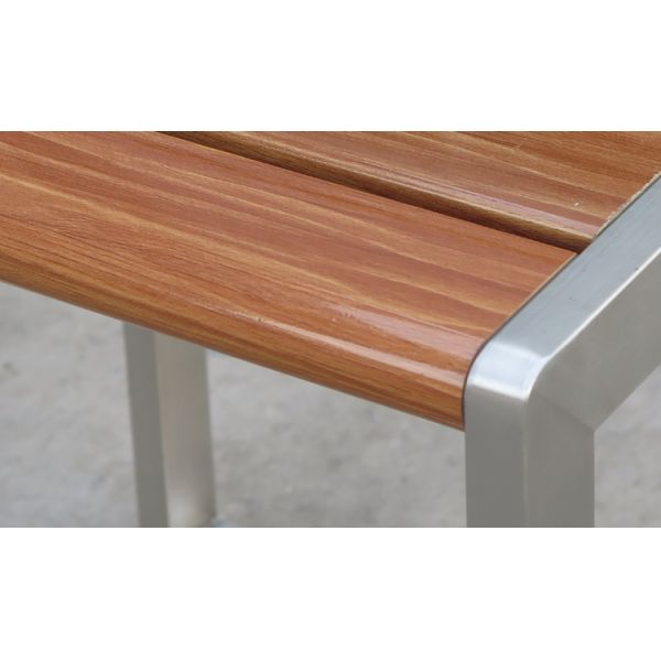 460X460X510mm Metal And Wood Garden Table