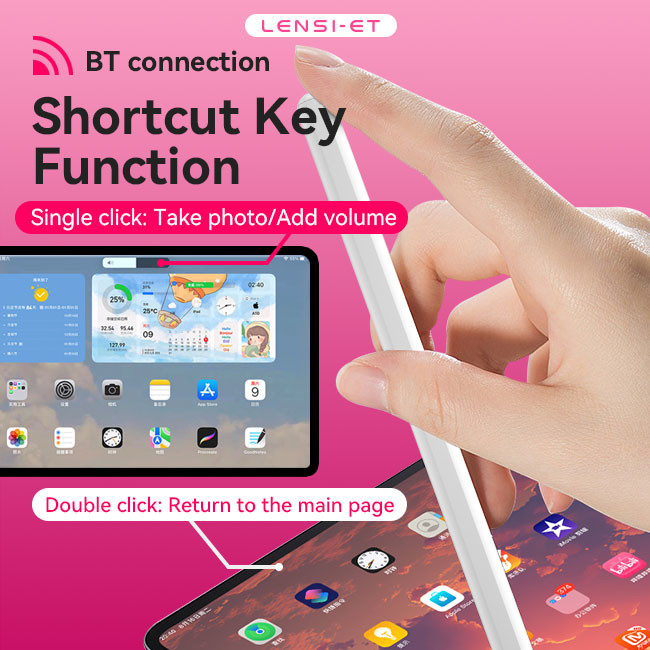 Белый Windows Tablet Stylus Pen Колонка Металлический стилус Сенсорный экран Pen