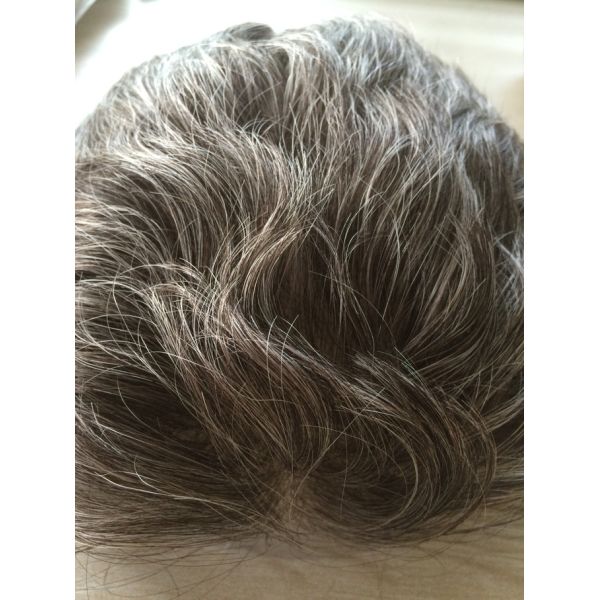 Natural Black Lace Frontal Wig With Medium Brown Lace Color