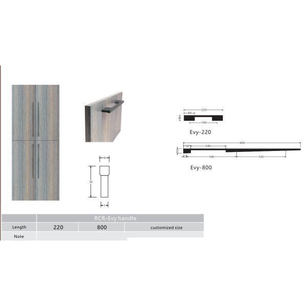 1000mm Aluminium Furniture Handles Multicolored Anodized For Cabinet Door