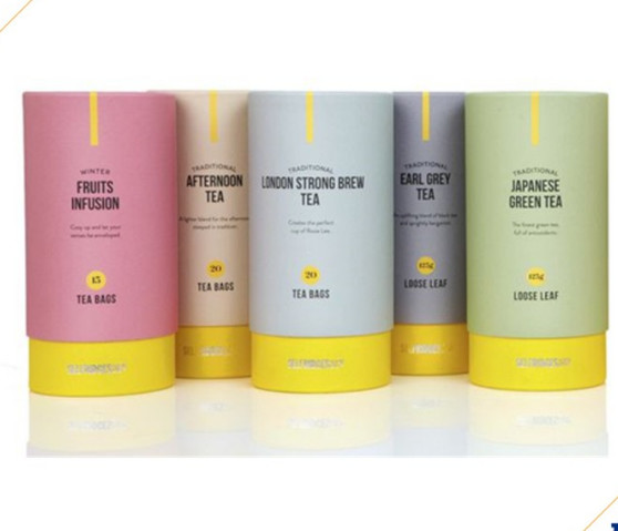 Kraft Paper Tea Packaging Box OEM Cylinder Tube Packaging