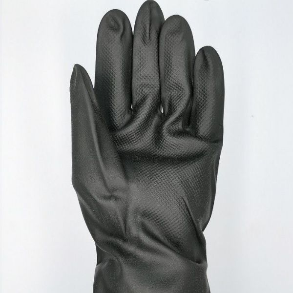 22 Mil Neoprene Chemical Gloves Flock Lined 13 Inches Neoprene Rubber Hand Gloves