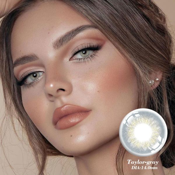 Глаза красят контактные линзы с серым цветом Diopters 1pair естественным голубым красивым