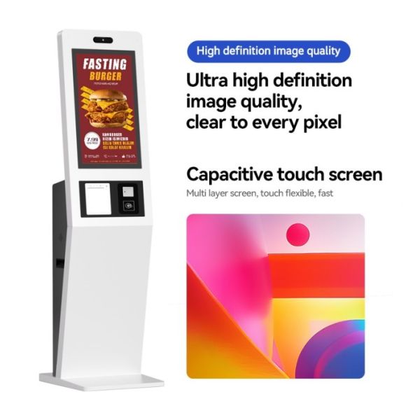 32 Inch Desktop Square Self Service Kiosk Windows 11 Kiosks in Restaurant Ordering Table
