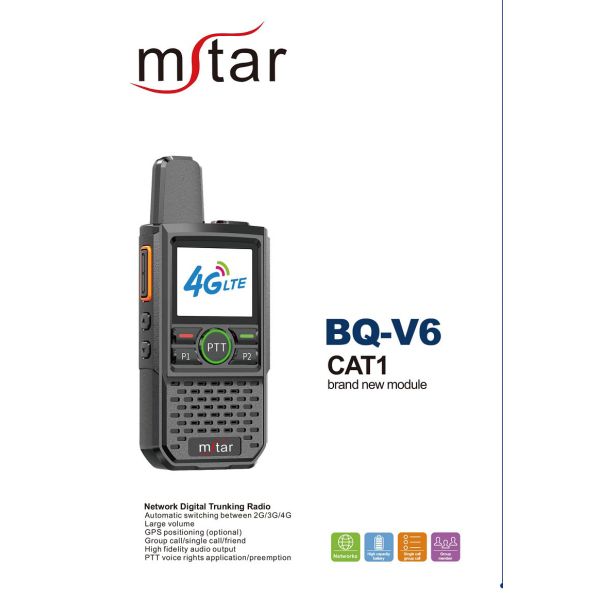 POC двустороннее цифровое радио, радиопередатчики BQ-V6 Сеть цифровой магистрали 2G/3G/4G Большой объем GPS
