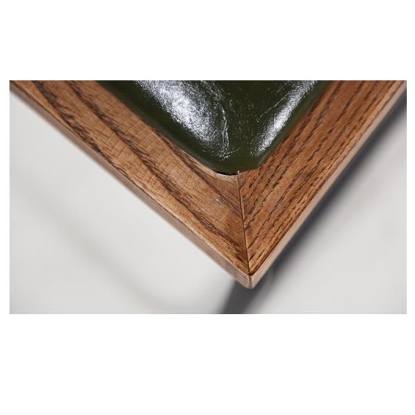 Retro American Style Solid Wood Metal Base Restaurant Furniture Cafe Table and Chair Set for Sale