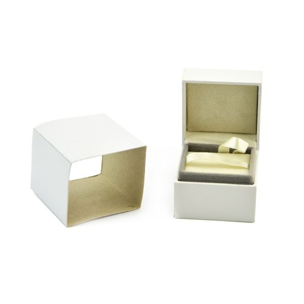 CMYK Printing Cardboard Packaging Boxes , Velvet Wedding Ring Box Luxury
