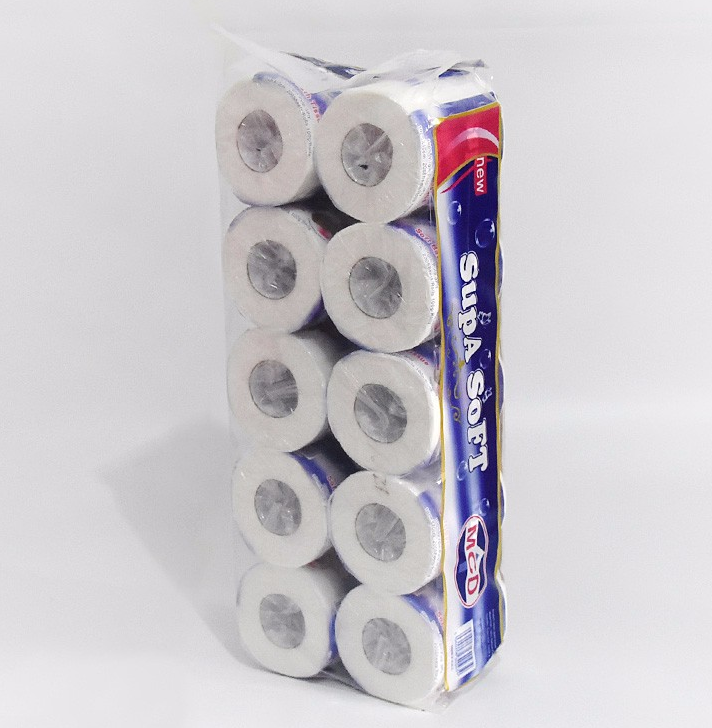 Сумка 60mic 80mic пластиковой упаковки бумаги крена туалета LDPE материальная толщиной