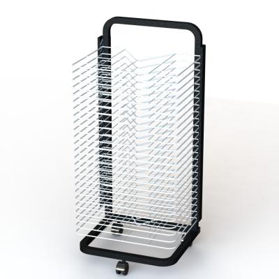 Painting Paper Drying Metal Tubular Office Display Racks Spring Wire Shelves
