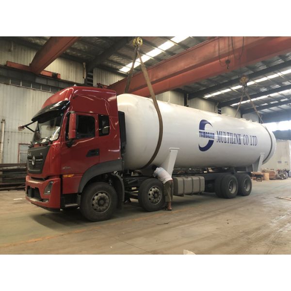 Blanco 60000 litros del LPG de petrolero del camión, tiempo grande de la larga vida de los depósitos de gas del propano