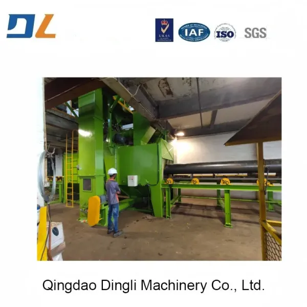 Roller Conveyor Steel Plate Shot Blasting Machine Pipe Inner/Outer Wall Shot Blaster
