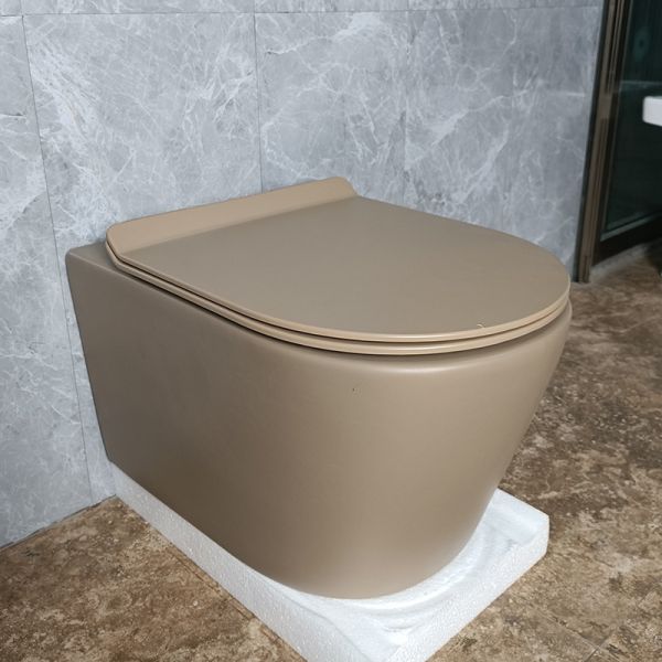 Heated Seat Black Color Hotel Ceramic Wall Mounted Toilet Bowl Bidet Wc Small Smart Toilet