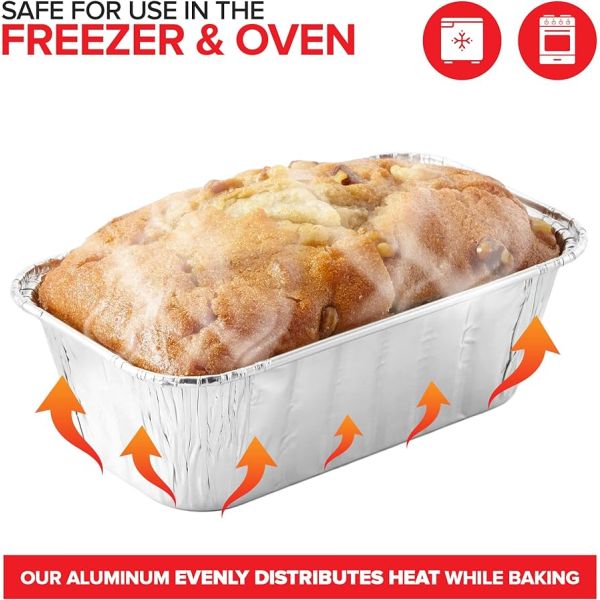 1lb Aluminum Foil Mini Loaf Pans With Lids Small Tin Foil Bread Pan