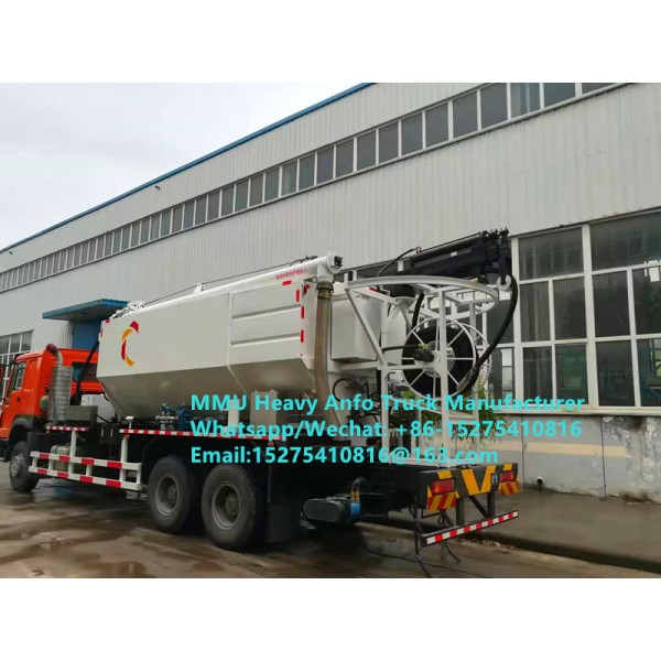 On-site mixing and charging multi-functional heavy ammonium oil explosives Truck 15/20/25Ton Heavy Emulsion ANFO Truck MMU MEMU Russia/Kazakhstan/Uzbekistan/Indonesia/Guinea Mining Blasting Service