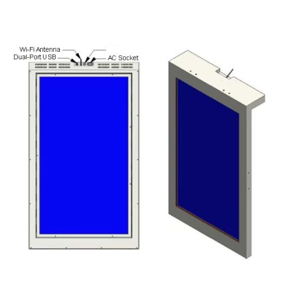 Ultra-Slim 55 Inch Transparent OLED Display 2K Indoor Advertising Display Player with Slide Rail for Elevator Use