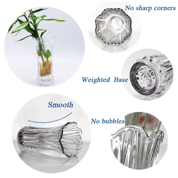 Clear Glass Vase For Home And Wedding Decoration