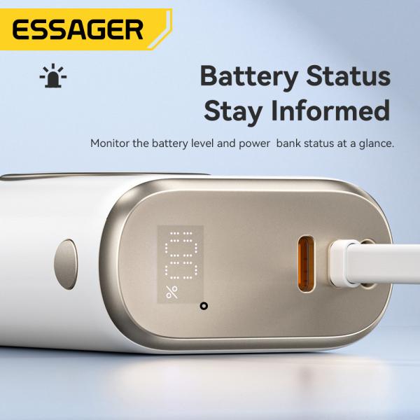 ESSAGER ES-D018 Series Portable Battery Power Bank 10000 Mah With 30W USB-C Input