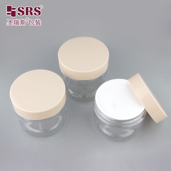 PET008 200g 250g 300g Plastic Inject-Blow PET Jar With Screw Cap For Body Scrub Hair Masks Cream