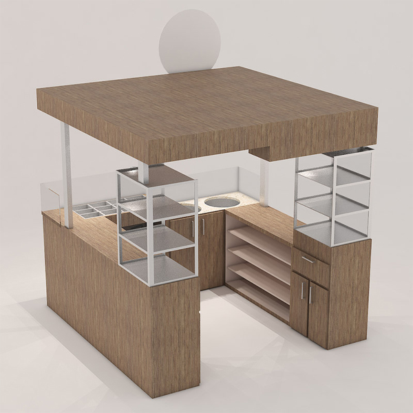 Customized Modern Shop Display Design Counter Set for VSC One Stop Design Service