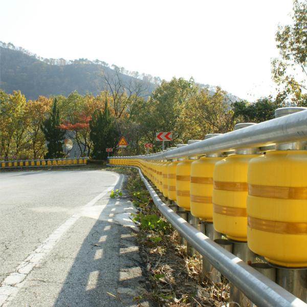 Barreira de rolos de segurança de material de PU padrão ISO galvanizado a quente para corrimão rodoviário