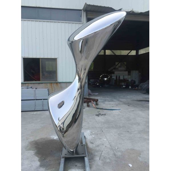 High Polished Abstract Steel Sculpture Stainless Decorative Art Garden