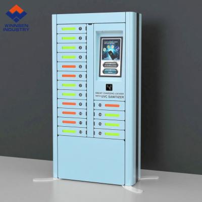 Steel Construction Individual Slots cell phone charging locker With Credit Card Reader