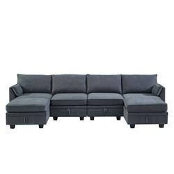 Multifunctional Contemporary Modular Sofa Bed Extendable Breathable