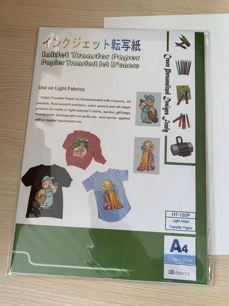 Papel de transferência térmica do Inkjet das cores escuras da camisa de T para a matéria têxtil A3 A4