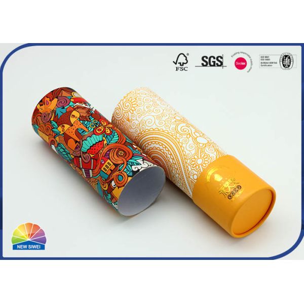 Reserve UV Cylinder Stamping Paper Tube Tea Packaging