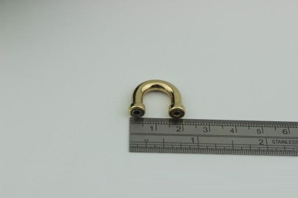 Multi-size 9 mm / 13 mm gunmetal color zinc alloy metal bag fitting arch bridge for leather straps