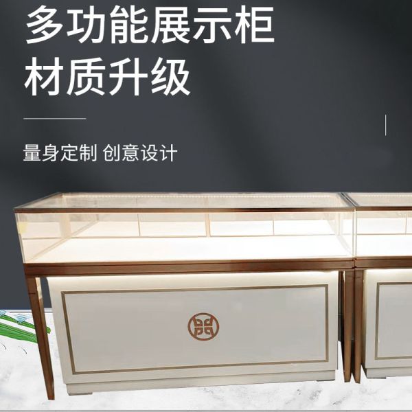LED Lighted Glass Display Cabinets for Retail Racks and Customized Jewelry Showcase