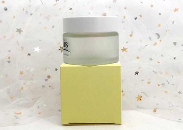 Oem Glass Makeup Containers Glass Face Cream Jars 50g Frosted With White Lids