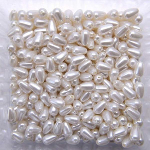 High Quality ABS Plastic Bead 6mmx10mm Drop Imitation Pearl for  DIY Handiwork