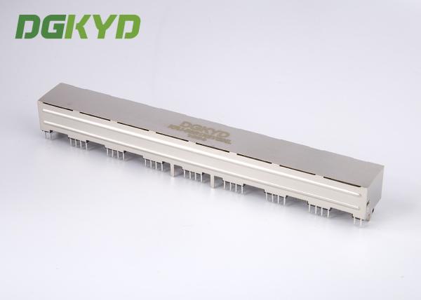 Shield Tab Up 1x8 Port Combo PCB Mount RJ45 Multiple Port Connectors With Y/G LED