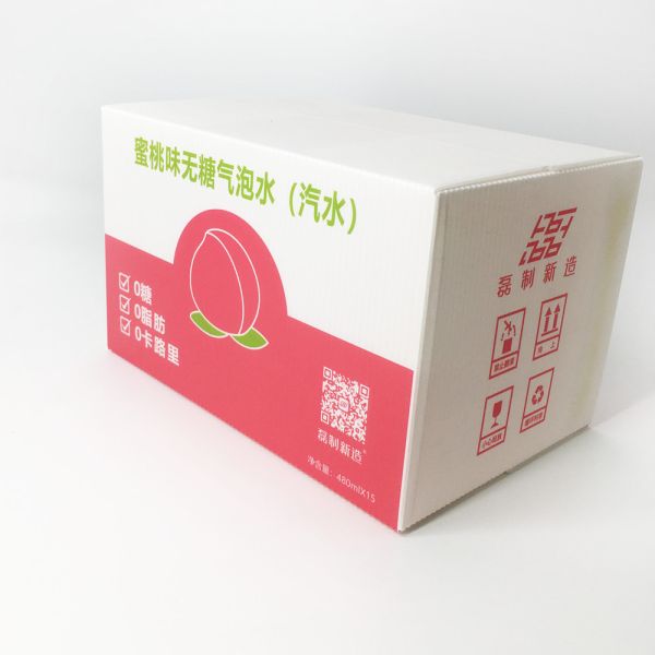 3.5mm Peach Sparkling Water Package Carton Impact Resistance Anti Bacteria