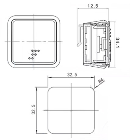 Подъем касания датчика кнопки Touchless лифта нержавеющей стали 24V свободный безконтактный