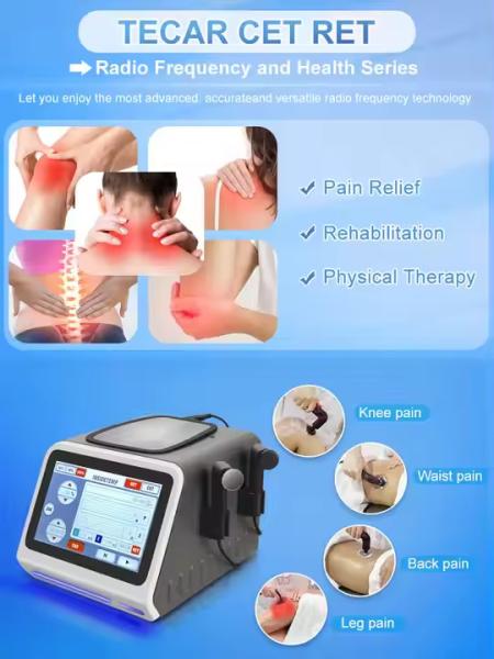 Portable Monopolar Rf Physiotherapy Body Slimming Pain Relief 448khz &20Khz Tecar Therapy Machine