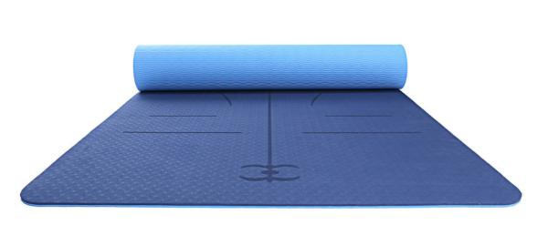 TPE Non-Slip Yoga Mat 6mm Eco-Friendly And Tasteless Fitness & Workout Mat with Body Alignment System For Yoga, Pilates