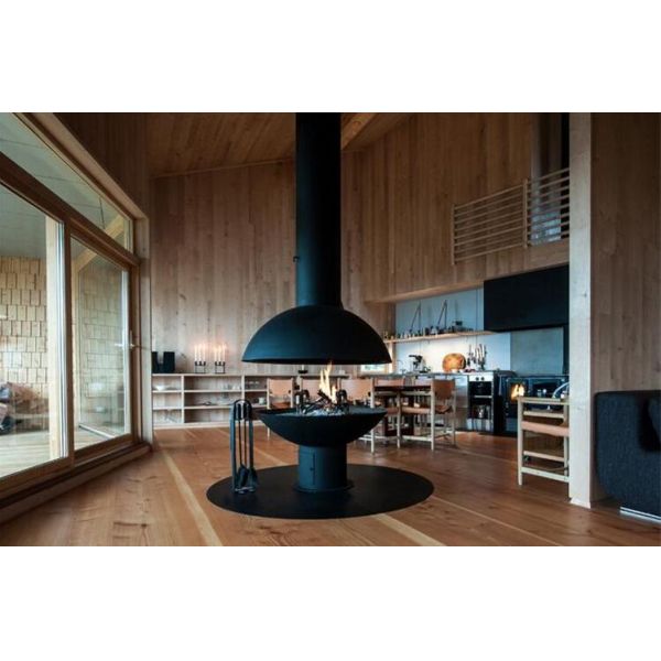 French Style Hanging Wood Burning Stoves Ceiling Suspended Fireplace