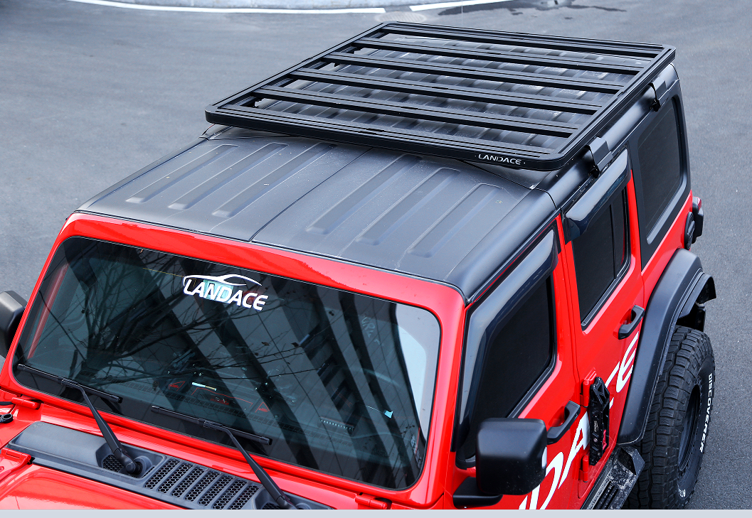 Black Electrophoresis and Powder Coating Roof Basket for 4 Door Jeep Wrangler JT