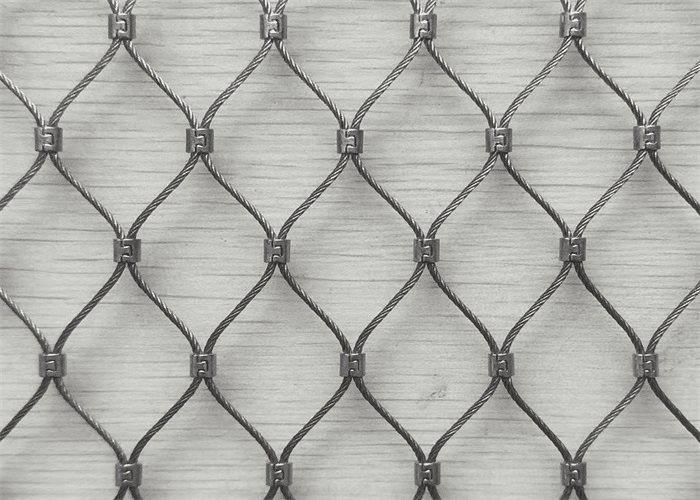 Customized Polishing 7 X 7 Stainless Steel Cable Mesh Netting Ferruled / Knotted