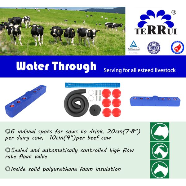 4m 6 Holes heavy duty PE Livestock Water Tank