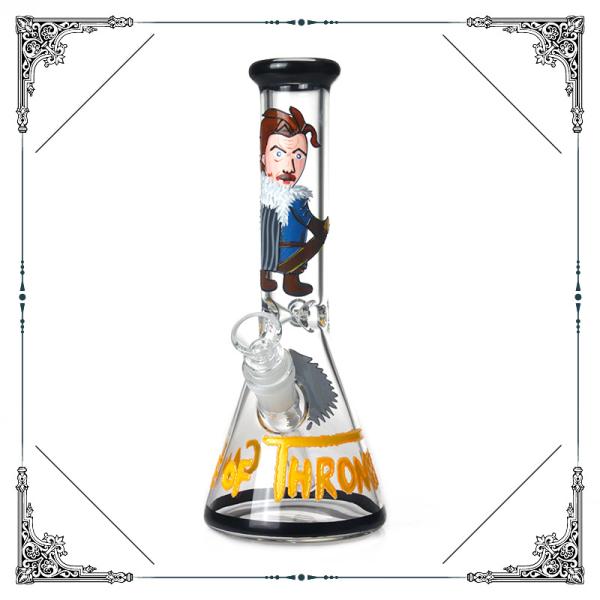 10 Inches Game of Thrones Bong  Hand Blown Glass Water Pipe Mix Design In Stock