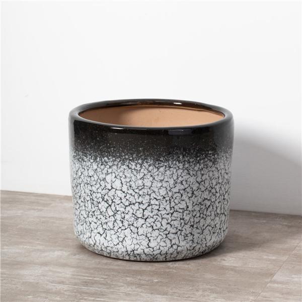 High quality custom cylinder succulent cactus pot indoor outdoor macetas ceramic planting plant pots for balcony