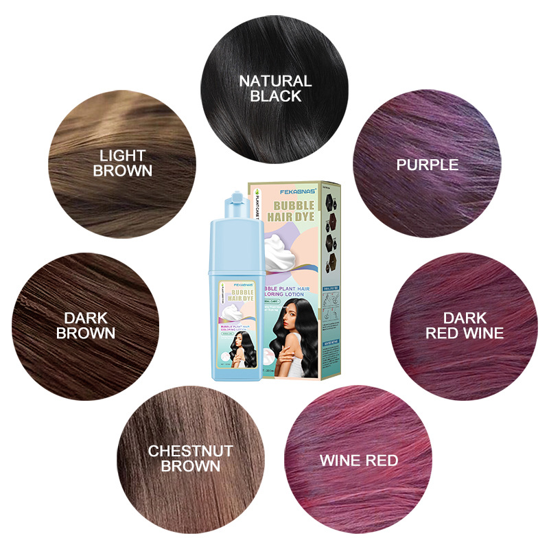 Shampoo colorant capillaire noir rapide 3 en 1 pour des cheveux naturels et sains