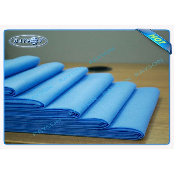 Folha de cama descartável azul Carry Paper Bedsheet fácil da higiene da clínica/hotel