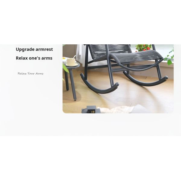 Rattan / Wicker Leisure Outdoor Rocking Chair Aluminum